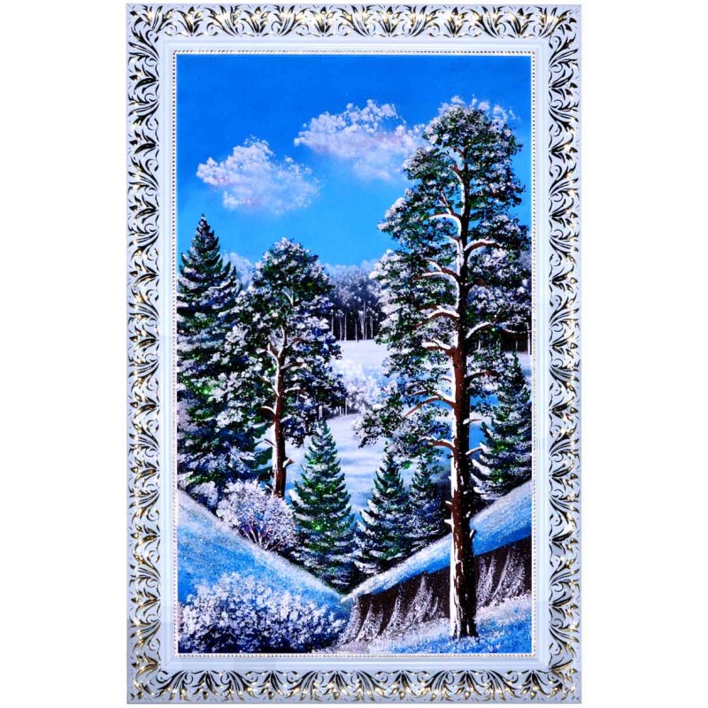 Картина из камня "Зима"