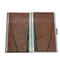 Rhodonite business card holder - double-sided
