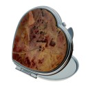 Зеркало карманное "Сердечко" с накладкой из яшмы