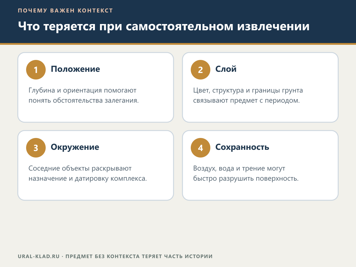 Что теряется при самостоятельном извлечении исторического предмета