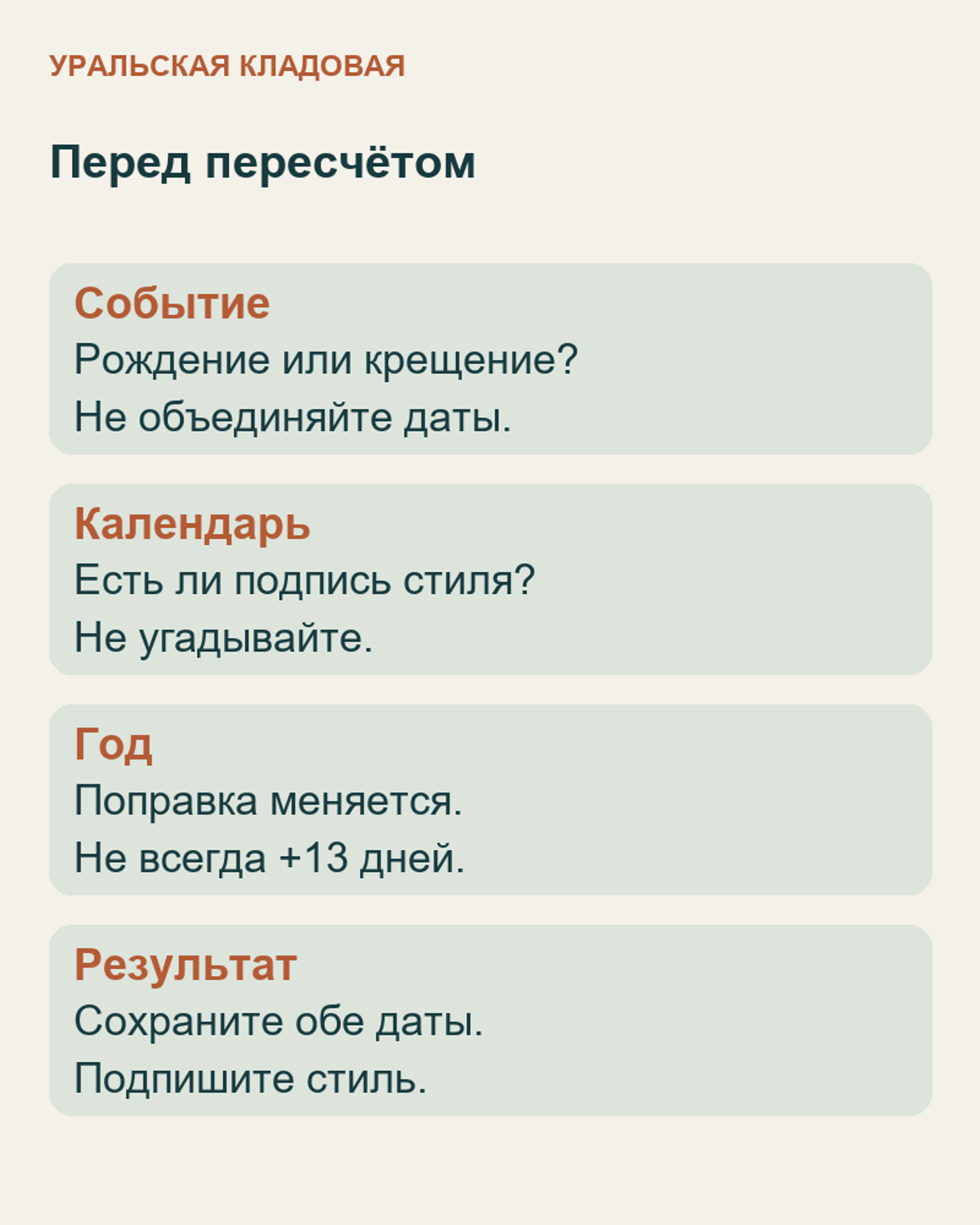 Проверка даты: событие, стиль, поправка для года, сохранение исходного числа